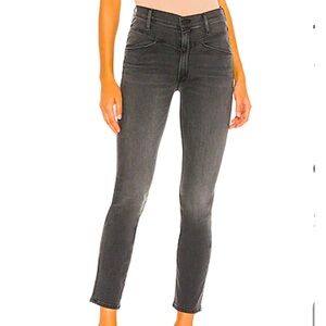 MOTHER Black Dazzler Yoke Front Ankle jeans